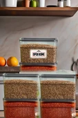 6'lı Sızdırmaz Kapaklı 3600 ml Buzdolabı Organizer -Saklama Kabı - 2