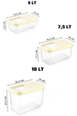 9'lu Set Etiketli Kırılmaz Multibox Erzak Saklama Kabı X3 5 Lt/7,5 Lt/10 Lt - 3