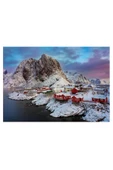 Puzzle 1500 Parça Norveç Lotofen Adası Kış Manzarası 17976 - 2