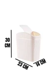 6 Lt Çöp Kovası, Mutfak, Banyo, Tuvalet, Ofis Çöp Kutusu Krem - 5