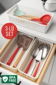 3'lü Çekmece İçi Kaşıklık Sepet Organizer - 1