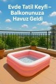 Yaz Serinliği Kare Çocuk Havuzu – 86x25 Pembe - 3