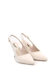 Pisagor Ps-32650 8,5 Cm Topuklu Kadın Arkası Açık Stiletto Ayakkabı - 2