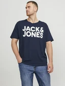 Jack Jones Corp Logo Plus Erkek Tişört 12158505 thumbnail 2