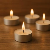 Kruvazör  Roll-up Beyaz Tealight Mum 7,5gr 100lü - 2