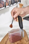 Standplus 12'li Yapışkanlı - Kaşıklı - Standlı Baharatlık Seti (Etiket Hediyeli) - 5