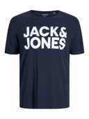 Jack Jones Corp Logo Plus Erkek Tişört 12158505 thumbnail 1