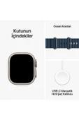 Apple Watch Ultra 2 GPS + Cellular 49mm Natürel Titanyum Kasa ve Mavi-Ocean Kordon Akıllı Saat - 8