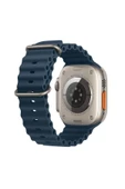 Apple Watch Ultra 2 GPS + Cellular 49mm Natürel Titanyum Kasa ve Mavi-Ocean Kordon Akıllı Saat - 3