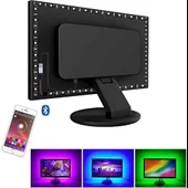 Plentiful Tv Arkası Bluetooth Rgb Usb Silikonlu Led Şerit Aydınlatma 16 Renk - 3 Metre - 3