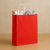 Süpertrend  Roll-up Kraft Çanta Kırmızı Büyük Boy 31x41cm 25li - 2