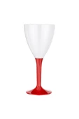 Süpertrend  Roll-up Plastik Kırmızı Ayaklı Kadeh 150cc 10lu - 1