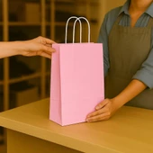 Süpertrend  Roll-up Kraft Çanta Pembe Büyük Boy 31x41cm 25li - 3