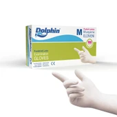 Süpertrend  Dolphin Pudralı Lateks Muayene Eldiveni M Beden - 1 Kutu - Mdr - 1