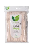 Kruvazör  Roll-up Doğa Dostu Ahşap Kaşık 50li - 1