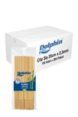 Kruvazör  Dolphin Bambu Çöp Şiş 20cm X 2,5 Mm 100lü X 200 Paket (koli) - 1