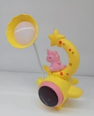 Çocuk Odası Ay ve Unicorn Desenli Gece Lambası - 1