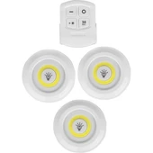 Uzaktan Kumandalı Yapışkanlı 3'lü Led Spot Lamba - 2