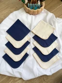 Penye Overloklu Bebek Ağız Mendili , %100 Pamuklu 28x28 cm - 1