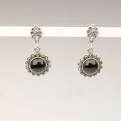 Papatya Model Oltu Taşlı Küpe thumbnail 2