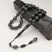 Oltu Taşı Ötr İşleme On İkili Damal İşlemeli Tespih thumbnail 3