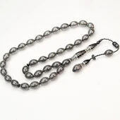 Oltu Taşı Nokta Çeşmi Bülbül İşlemeli Tespih thumbnail 4