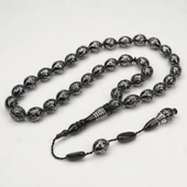 Oltu Taşı Ötr İşleme On İkili Damal İşlemeli Tespih thumbnail 4