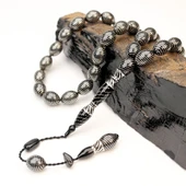 Oltu Taşı Nokta Çeşmi Bülbül İşlemeli Tespih thumbnail 3