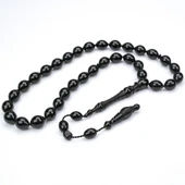 Oltu Taşı Beyzi Kesim Nakkaş Oyma İmame Tespih thumbnail 1