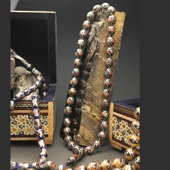 Oltu Taşı ve Galalith Beyzi Çift Çeşmi İşlemeli Tespih thumbnail 2