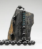 Oltu Taşı Özel Seri  Palmiye Desen İmame Oyma  İşçilikli Tespih thumbnail 4