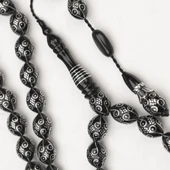 Oltu Taşı Ötr İşleme On İkili Damal İşlemeli Tespih thumbnail 2