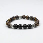 OLTU  VE KAPLAN GÖZÜ TAŞI MİSİNA LASTİKLİ BİLEKLİK thumbnail 3