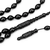 Oltu Taşı Beyzi Kesim  İmame  Nakkaş Oyma Tespih thumbnail 3