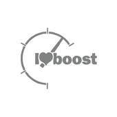 I love Boost Araba Sticker 17x17 Cm Gri - 1