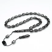 Oltu Taşı Traşlı Kesme Karpuz İşlemeli Tespih thumbnail 3