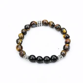 OLTU  VE KAPLAN GÖZÜ TAŞI MİSİNA LASTİKLİ BİLEKLİK thumbnail 2