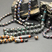 Oltu Taşı Maskot Çeşmi Bülbül İşlemeli Tespih thumbnail 2