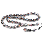 Oltu Taşı ve Galalith Beyzi Çift Çeşmi İşlemeli Tespih thumbnail 1