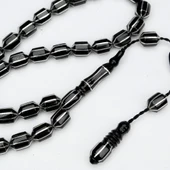 Oltu Taşı Traşlı Kesme Karpuz İşlemeli Tespih thumbnail 2