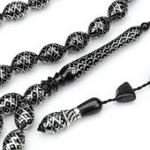 Oltu Taşı Koleksiyonluk Özel  İşlemeli Tespih thumbnail 4