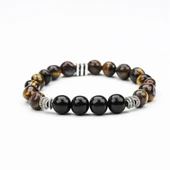 OLTU  VE KAPLAN GÖZÜ TAŞI MİSİNA LASTİKLİ BİLEKLİK thumbnail 1