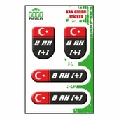 KAN GRUBU I B Rh(+) SİYAH DÖRTLÜ DAMLA ETİKET - 1