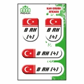 KAN GRUBU I B Rh(+) BEYAZ DÖRTLÜ DAMLA ETİKET - 1