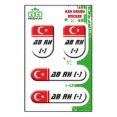 KAN GRUBU I AB Rh(-) BEYAZ DÖRTLÜ DAMLA ETİKET - 1