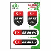 KAN GRUBU I AB Rh(+) SİYAH DÖRTLÜ DAMLA ETİKET - 1