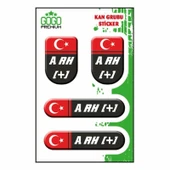 KAN GRUBU I A Rh(+) SİYAH DÖRTLÜ DAMLA ETİKET - 1