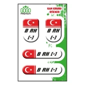 KAN GRUBU I B Rh(-) BEYAZ DÖRTLÜ DAMLA ETİKET - 1