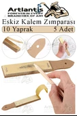 A3 Telli Eskiz Defteri Monalisa Spiralli Kömür Kalem Karakalem Rulo Kalemlik Siyah 24 Bölmeli Dereceli Kalem Gölgeleme - 6