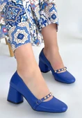 Tino Mavi Cilt Topuklu Ayakkabı thumbnail 1